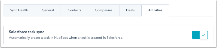 Sync activities and tasks between HubSpot and Salesforce