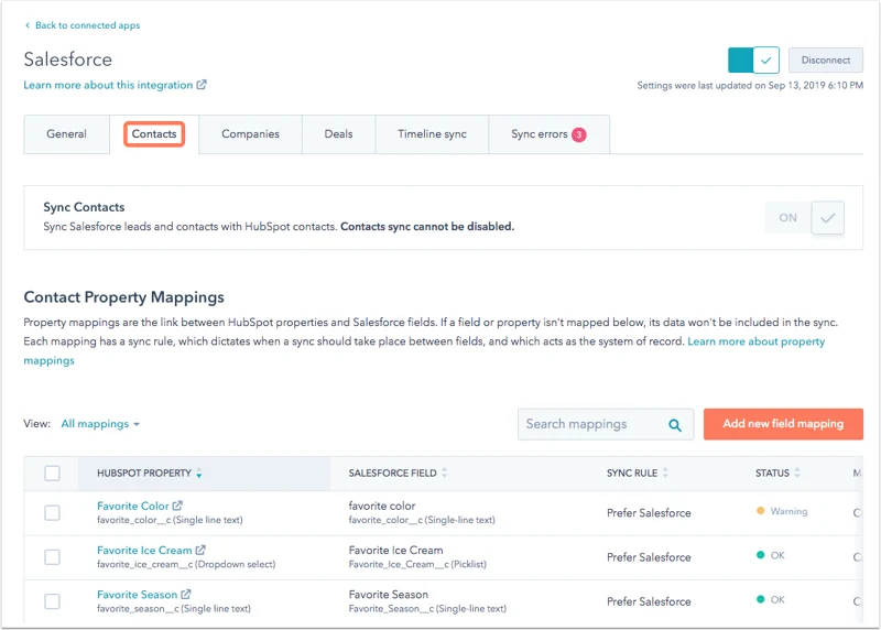 salesforce-contact-mappings