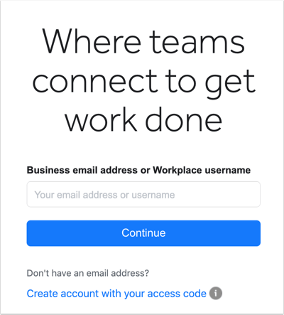 facebook-by-Workplace-login