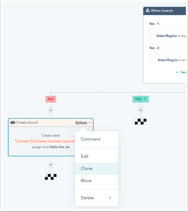 workflow clone action example