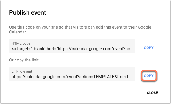 google-calendar-publish-event