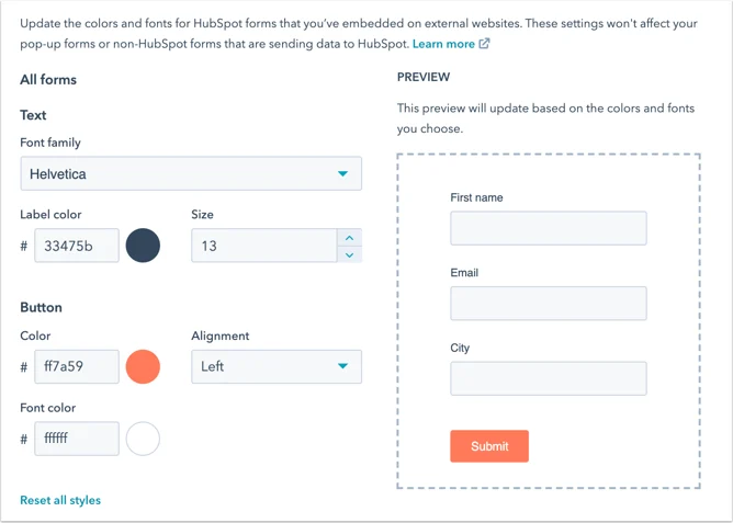 form-settings