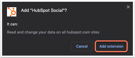 add-hubspot-social-extension-dialog