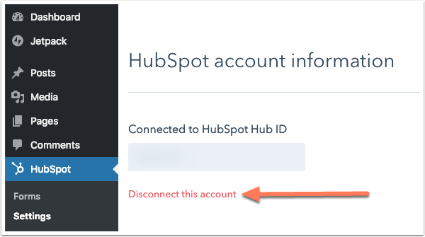 wordpress-plugin-hubspot-account-information-in-plugin
