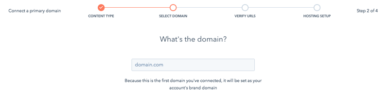 Cuadro de diálogo para introducir el nombre del dominio en el administrador de dominios