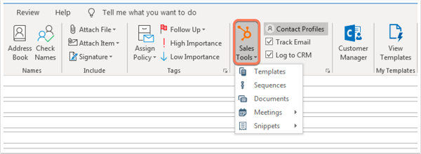 HubSpot and Microsoft 365 integration outlook plugin