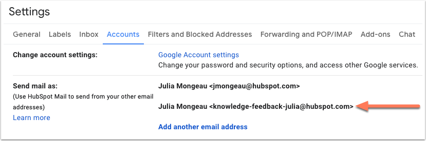 google how to send email as alias