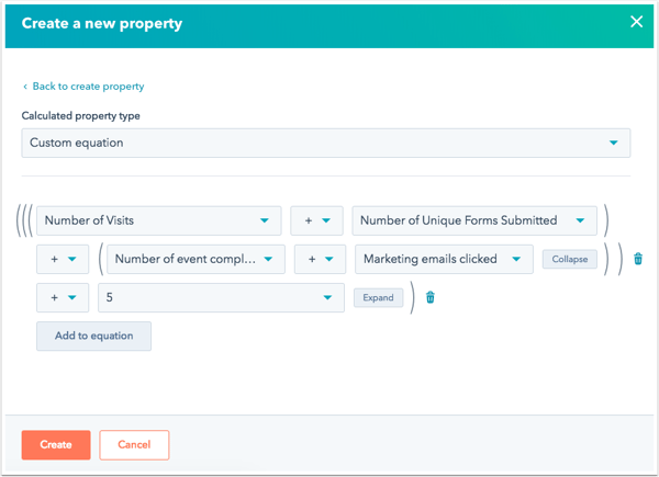 Create calculation properties